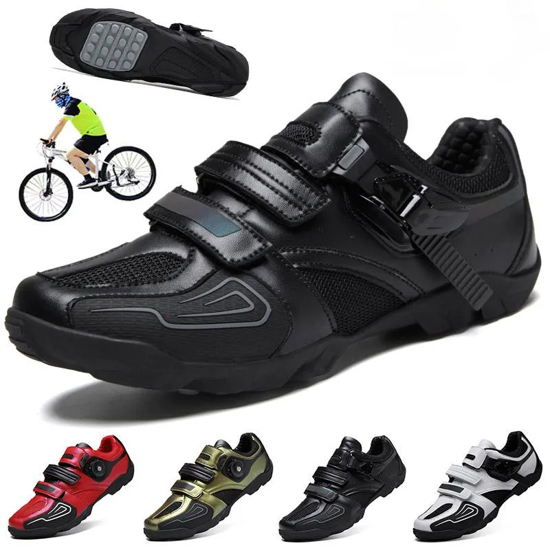 Cycling Footwear Genuine Leather Cycing Shoes SPD Cleat Road Bike Men Zapatillas Ciclismo Mtb Breathable Ultralight Racing Bicycle Sneakers