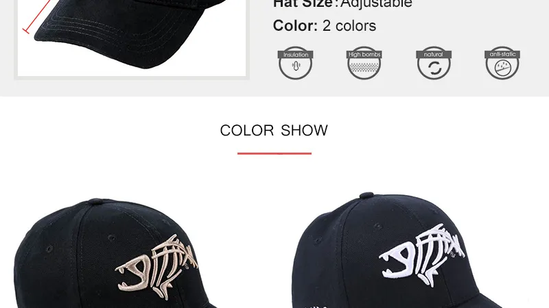 Fish Bone Embroidered Mens Baseball Cap 2021 Gloomis Outdoor Shark Fishing  Hat From Ewjv, $18.72
