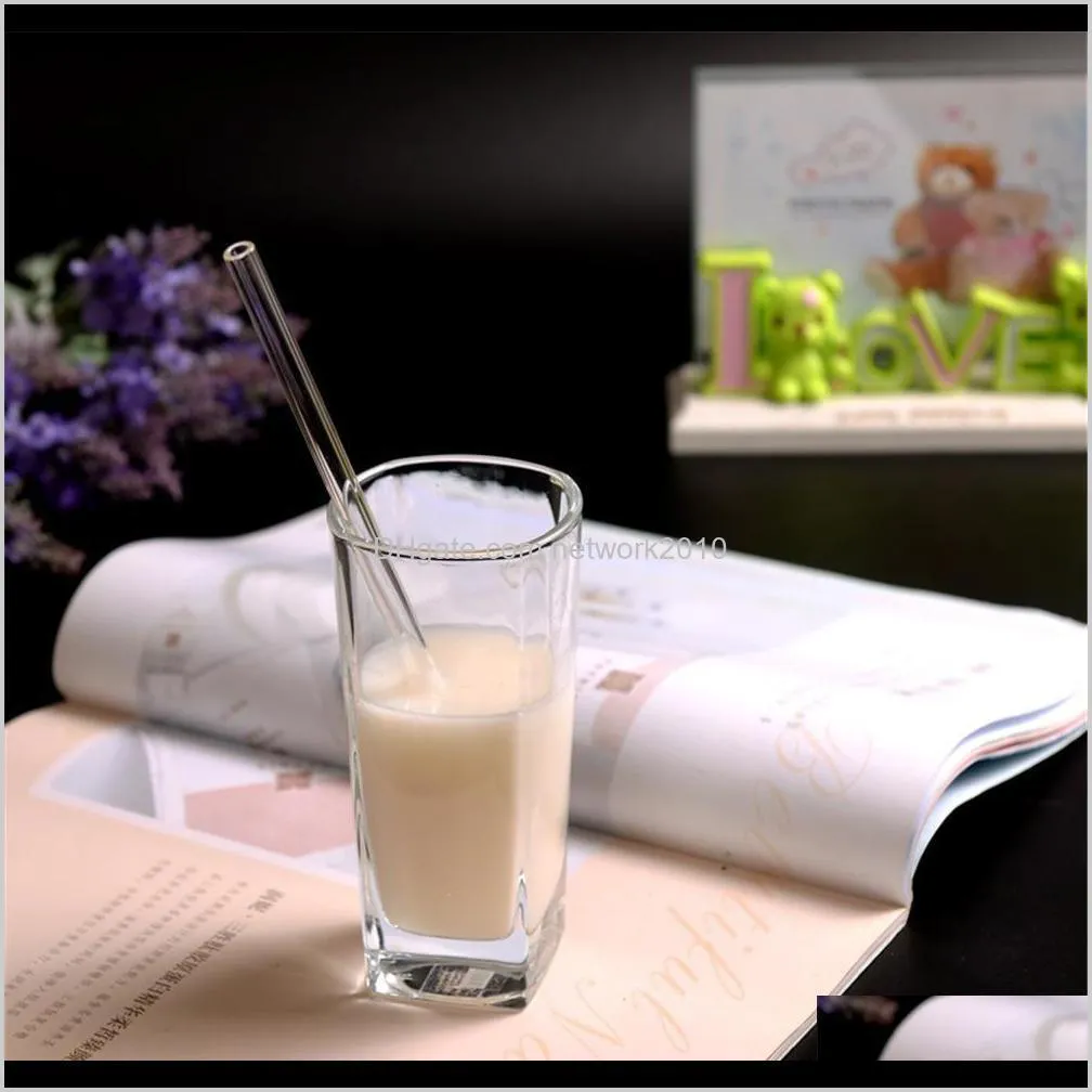 clear straight pipet reusable and temperature resistant environmental glass water drinking straws wedding birthday party shipping