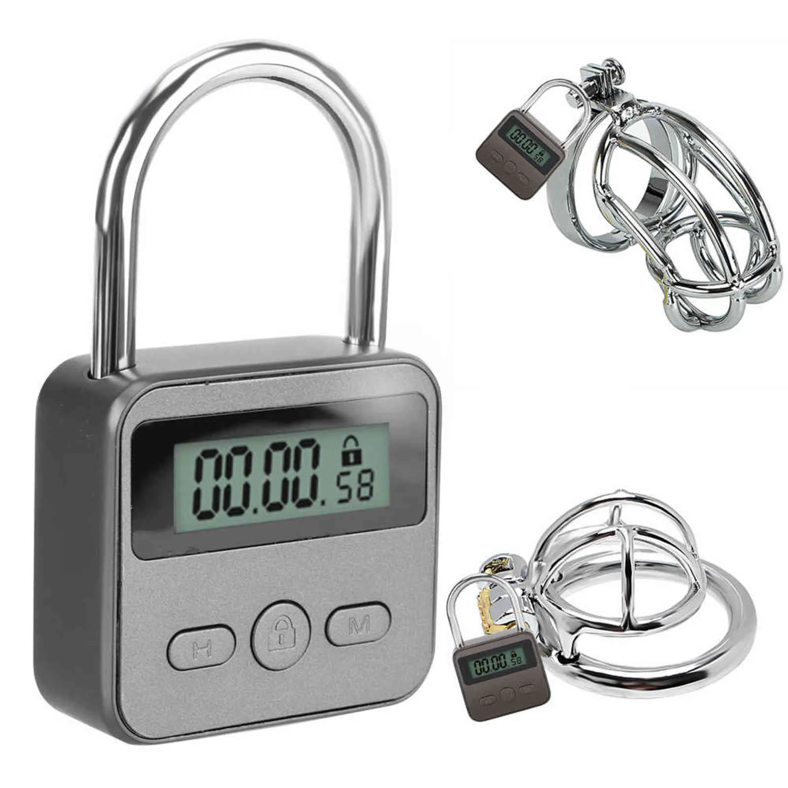 NXY Vuxna leksaker Digital Time Lock Bondage Timer Switch Spelbegränsningar Fetisch Elektronisk Sex för Par Tillbehör 1201