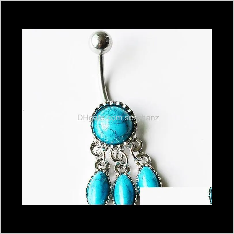 d0755 ( 1 color ) body jewelry nice style navel belly ring 20 pcs one color stone drop shipping factory price