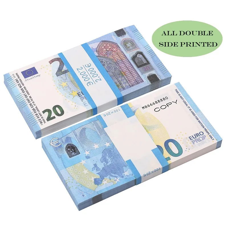 Copia denaro Prop Euro Dollaro 10 20 50 100 200 500 Forniture per feste  giocattolo Film finto Soldi Billette Collezione di giochi Regali  Decorazione