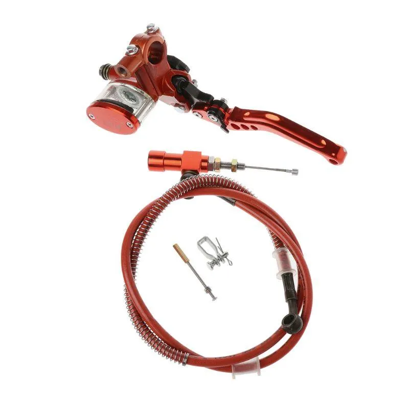 Motorcycle Brakes 7/8" 22mm Hydraulic Clutch Kit Lever Master Cylinder Knitting Oil Hose 125 - 250cc