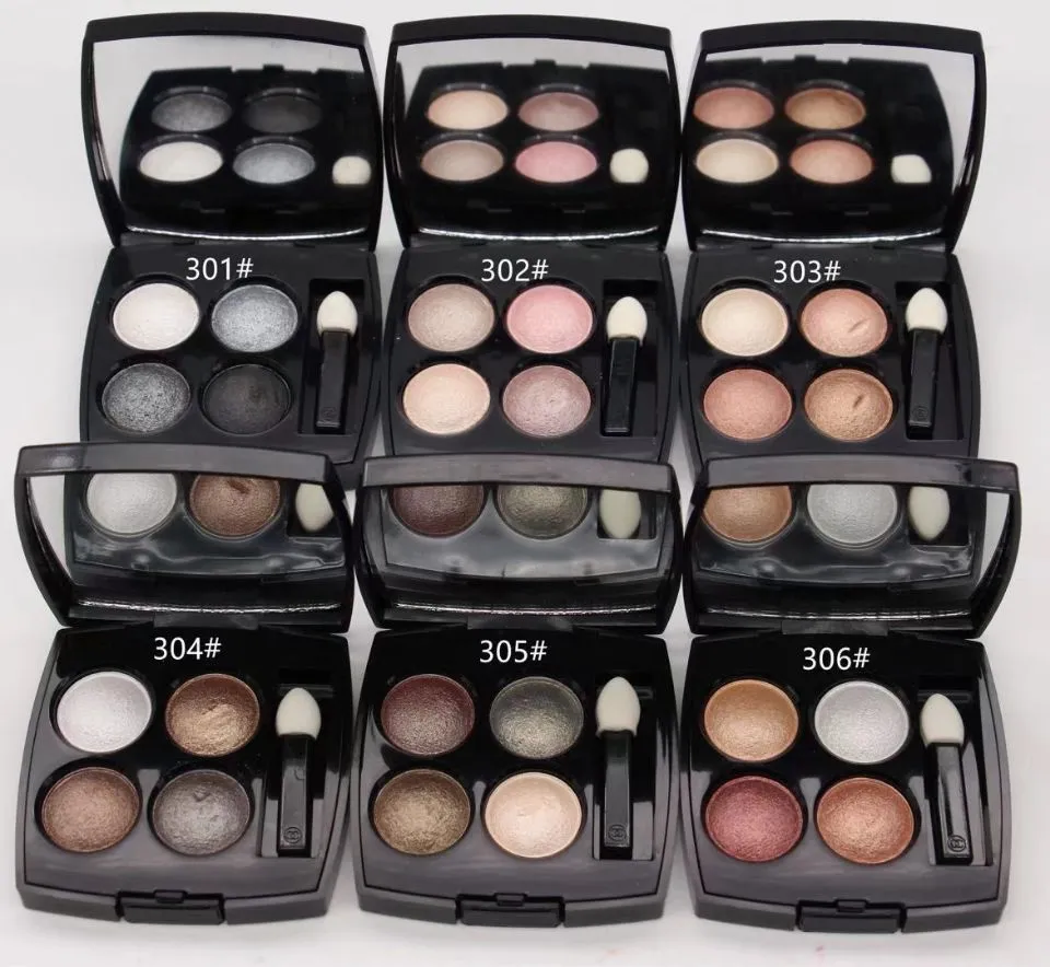 Marca C Makeup Eye shadow 4 Colors Matte Eyeshadow paleta de sombras com pincel 6 estilos