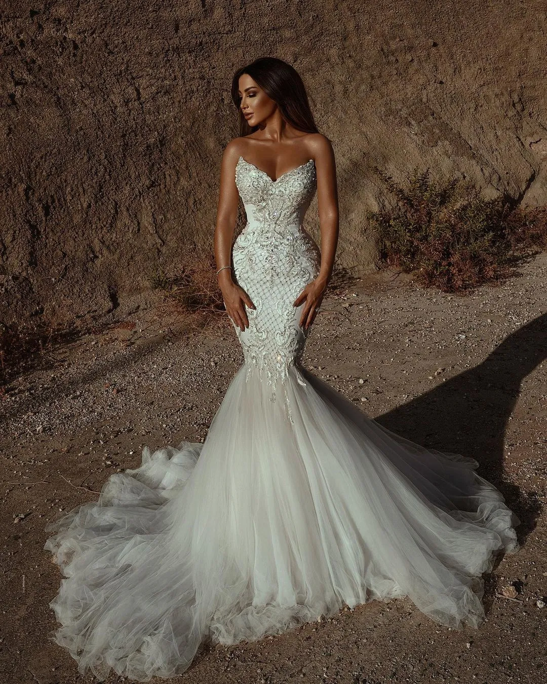 strapless lace mermaid wedding dress Scalloped Train Gown CD928 Strapless Lace Mermaid Scalloped Train Wedding Gown CD928 This gown promises to make you feel radiant and unforgettable on your special day Designer Shimmery Lace Strapless Corset