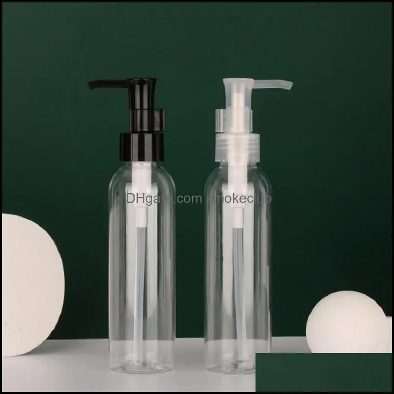 120ml Empty PET pressing lotion bottle dispensed plastic bottles Portable Refillable Cosmetic Containers for travel RRD7278