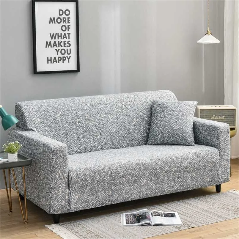 Universal Couch Slipcovers Elastic Sofa Covers for Living Room 1/2/3/4 Seater Sectional L Shaped Chair Protector 211207