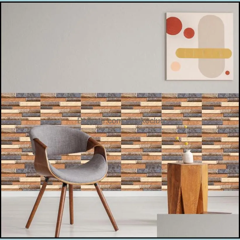 30*30cm 3D Stone Wallpaper Modern Wallcovering PVC Roll Brick Wall Background For Living Room bathroom Waterproof