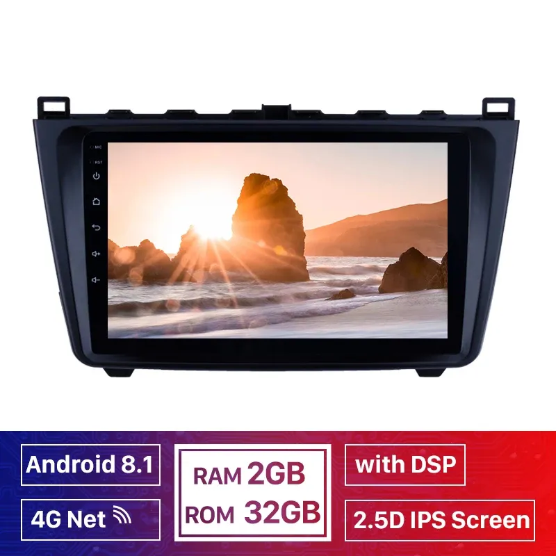 Lecteur multimédia dvd de voiture 2din Android GPS pour Mazda 6 Rui wing 2008-2014 wifi radio DSP