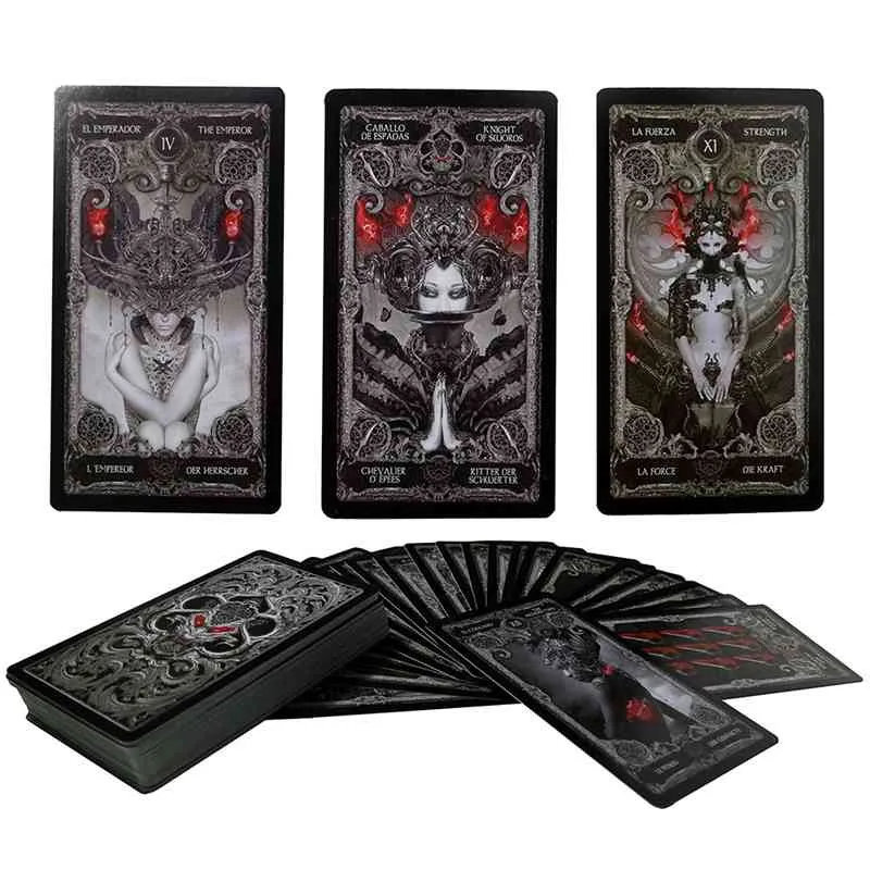 XIII Dark Tarot..Mysterious Dagination Судьба Личная Карта Игра. ЭклийскийИспанский Французский Немецкий Таро От 670 руб.