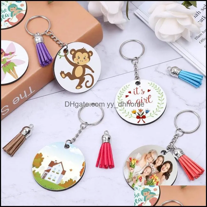 Keychains 120Pcs Sublimation Keychain Blanks Set With Tassels, Rings And Jump For DIY Crafting
