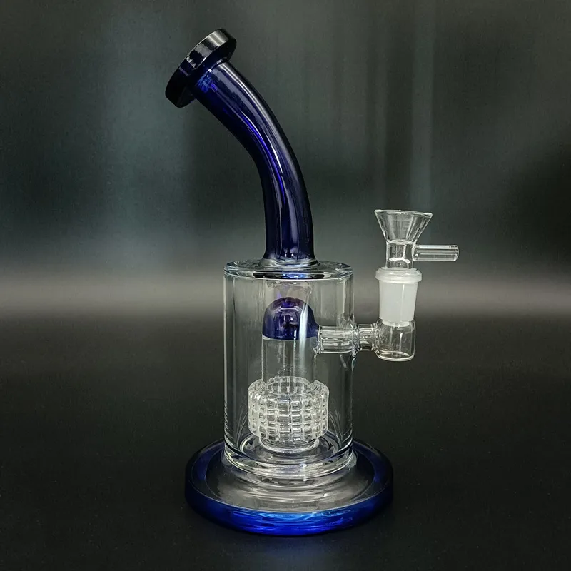 8.3Inch Glass Water Pipe Hookah Bong Recycler Perc Rökning Tobaksbägare Bubblare 14mm Male Joint Bowl Dab Rig