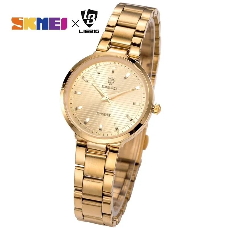 Horloge de montre pour femmes de luxe Ladies Quartz Montres de quartz 30m imperméable bracelet femelle Relogio Feminino Montre Femme L1012 220113