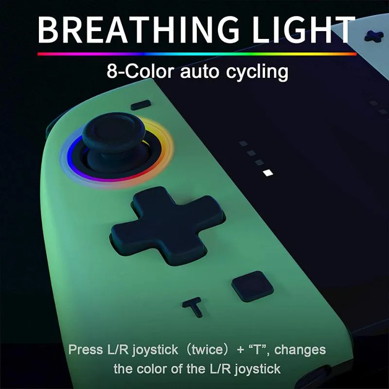 Kontrolery gier joysticks Joy-Con Switch kontrolera Wspornik Turbo Regulowane wibracje i światło LED z przyczepem Joypad dla302y