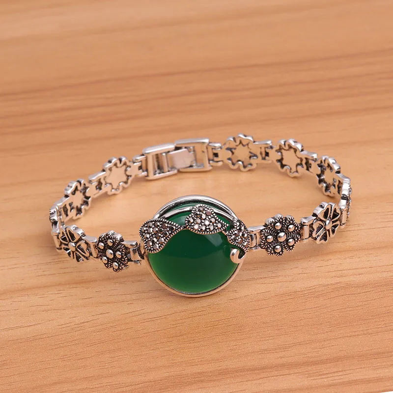 Feelgood Vintage Style Turkiska Armband Grön Röd Svart Rundharts Och Rhinestone Armband för Kvinnor Bröllopsfestgåva