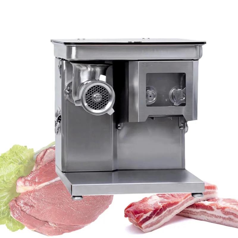 Máquina de moedor de carne elétrica em aço inoxidável fatiado em cortada cortada cortada de carne picada de carne