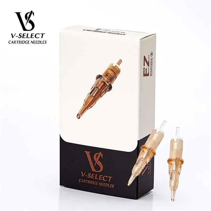 EZ V-Select Tattoo Cartridge Needles #10 Bugpin 0.30mm Round Liner Disposable Sterile Supplies 20 pcs/Box 211229