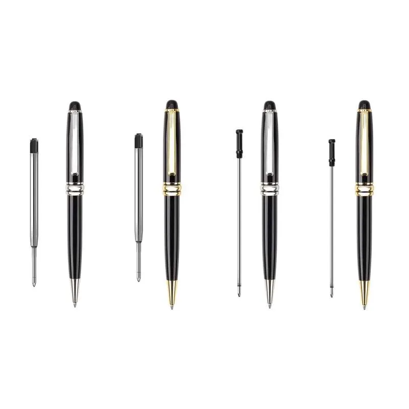 볼펜 럭셔리 개폐식 펜 블랙 잉크 0.5mm 포인트 남성 여성 전문 이그 제 큐 티브 오피스 크리 에이 티브 선물