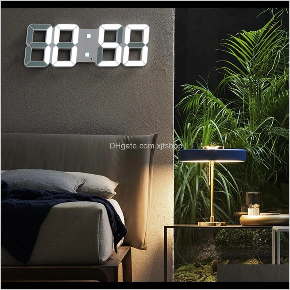 led clock alarm watch usb charge electronic digital clocks wall horloge 3d dijital saat home decoration office table desk clock