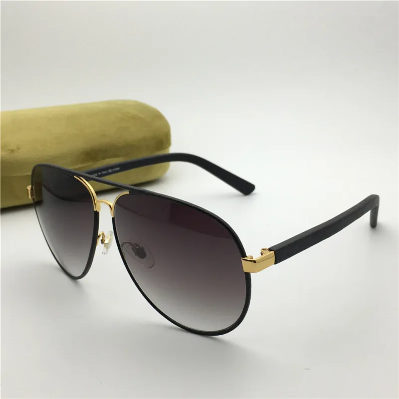 Sälj modedesigner män kvinnor solglasögon 2887 klassiska pilot retro läderglasögon sommar vintage stil toppkvalitet uv skydd kommer med fodral