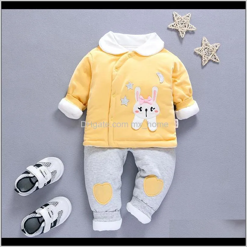 2021 new winter born for girl`s baby girl boys outfit cotton jacket children`s clothing sets of sports clothes a6xk