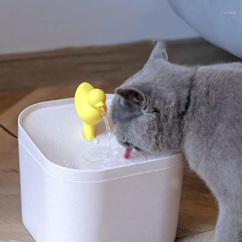 Katzenbrunnen Automatischer Wasserspender Durchflussfilter Große Kapazität Ausflug Haustier Selbstbedienung mit für Futternäpfe