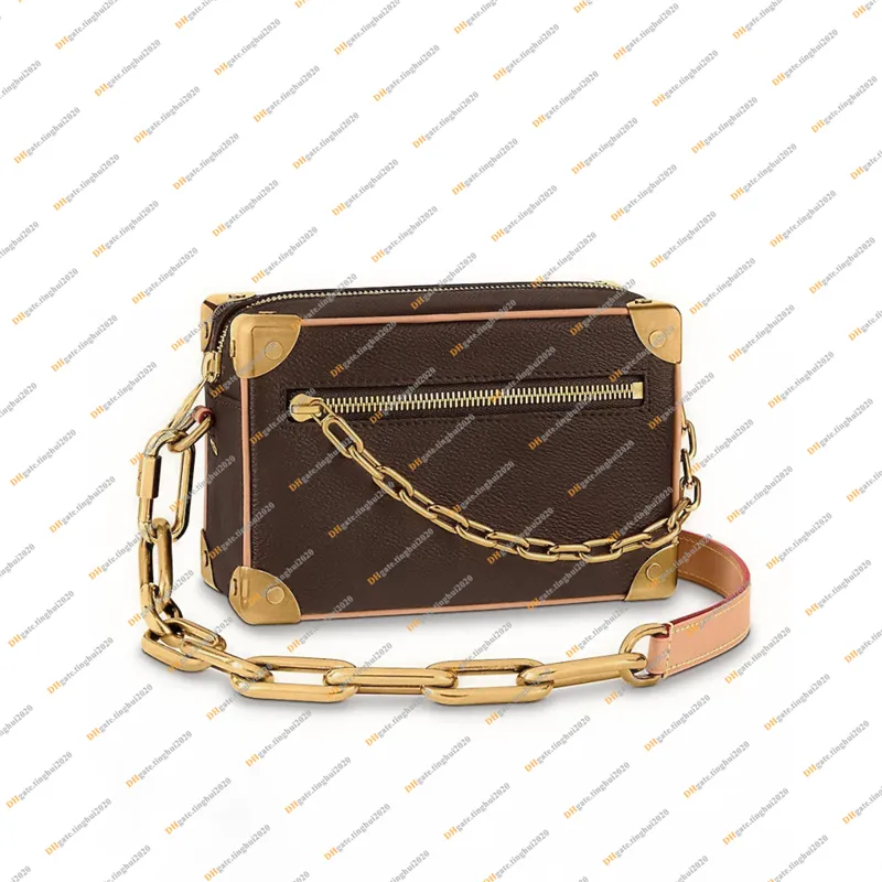 Erkekler ve Kadın Moda Günlük Vintage Tasarımcı Lüks Yumuşak Bagaj Kutusu Crossbody Omuz Çantaları Donanım Çantası Sıcak Satış M68906 Messenger Çantalar Çanta