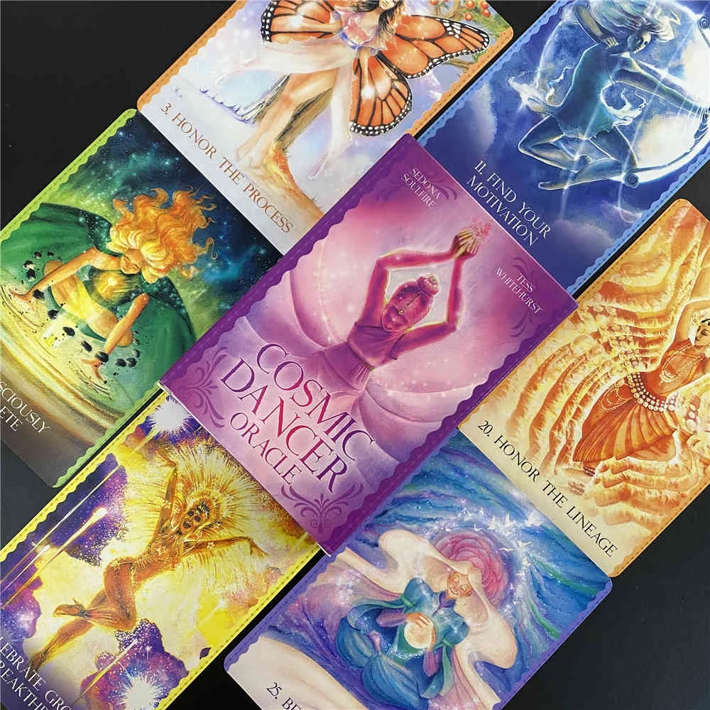 Cosmic Dancer Oracle Cards Loisirs Party Table Game Fortune-telling Prophecy Tarot Deck Avec Guide Book love 8PWY