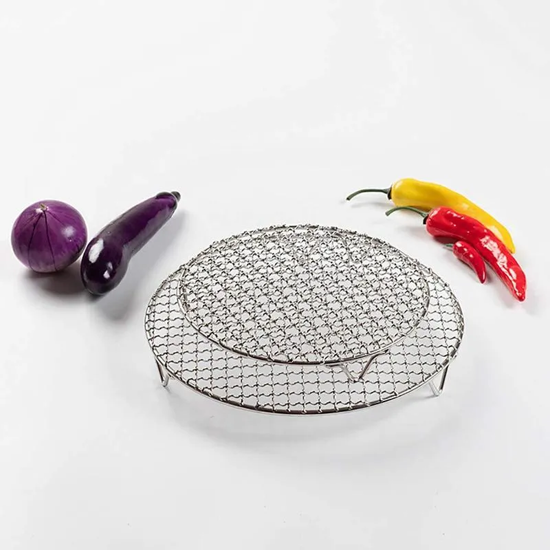 Tools Accessoires Ronde BBQ Grill Home Roast Nets Bacon Mesh Tool Iron Barbecue Roestvrij staal Non-Stick Mat Grid