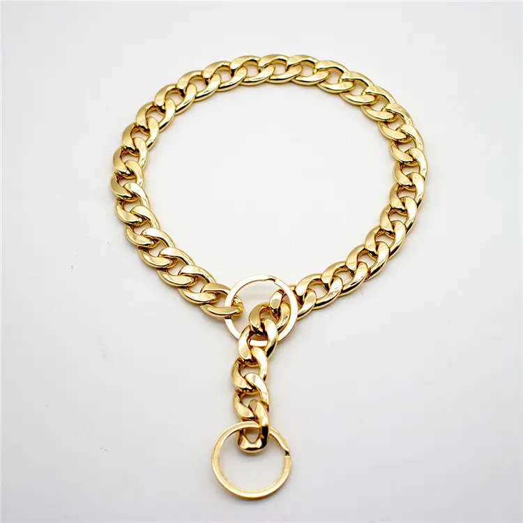 Gold metal dog collar hotsell