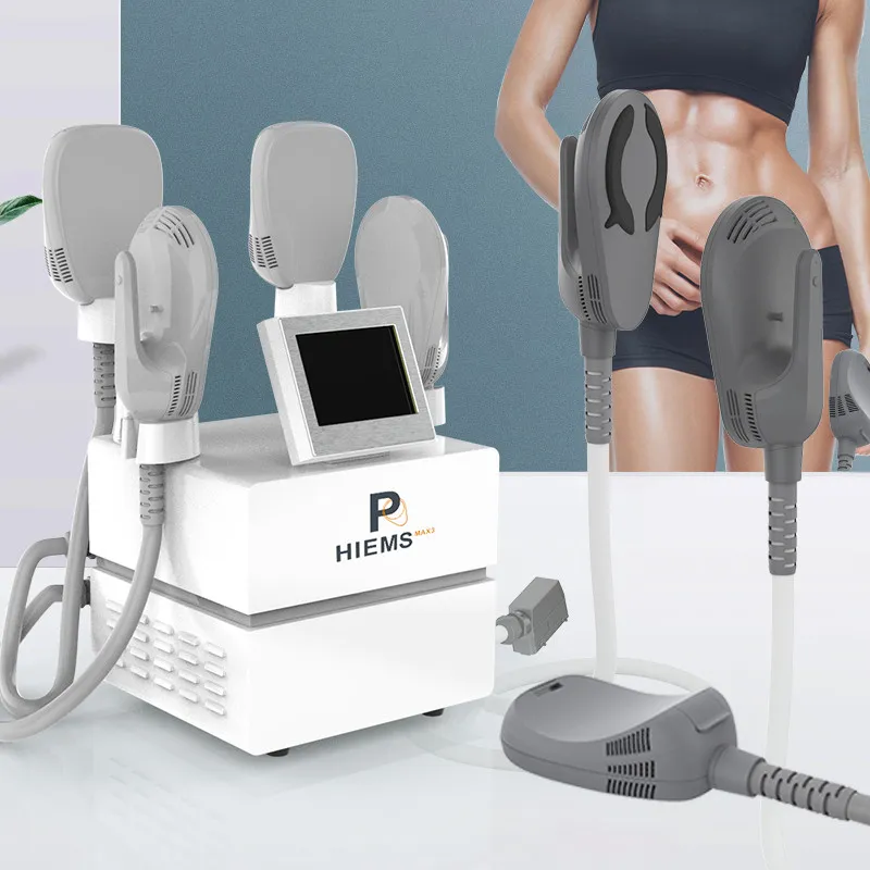 Niet-invasieve 2 in 1 EMS EMT Vormgevende spier Body Sculpting System 7 Tesla Hiemt Emslim Hiemems Machine met 4 Handgrepen Elektrische spierstimulator voor Butt Lift Fat Removal