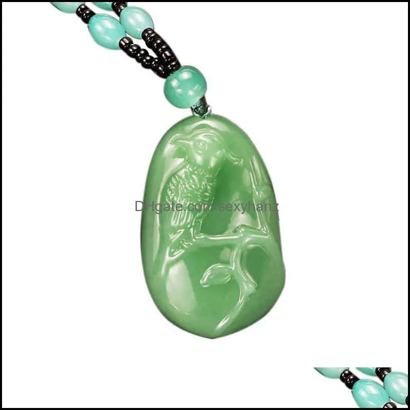 National style exquisite imitation jade pendant jewelry bird jade male and female pendant Yiwu