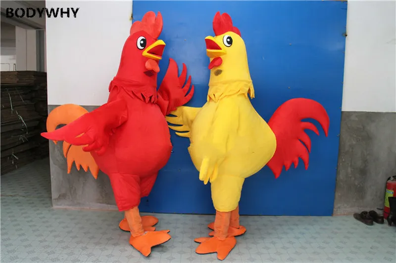 Mascotte costumesMascot costume poupée poupée chanceux poulet animal balade scène performance dessin animé vêtements anime vêtements spéciaux cadeaux