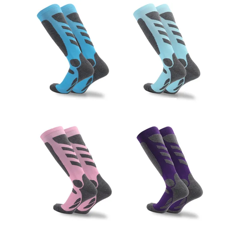 Women's outdoor sport socks warm thicken ski sockings Damping antiskid hiking hose towel bottom sweat wear resisting four colors choose