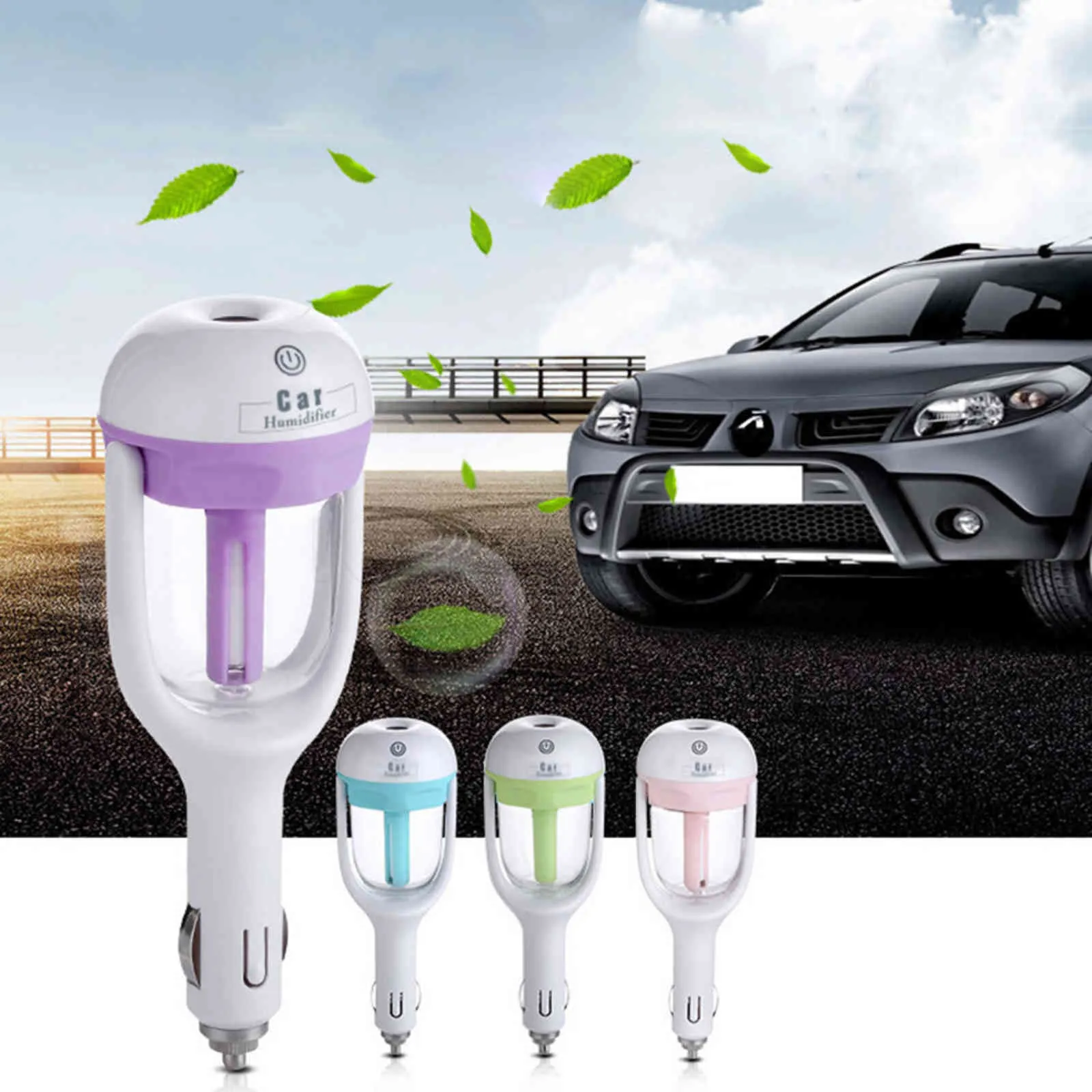 1 pc 12V Car air freshener mini Car Humidifier Air Purifier Aroma and Essential oil diffuser car Aromatherapy Mist Maker Fogger06