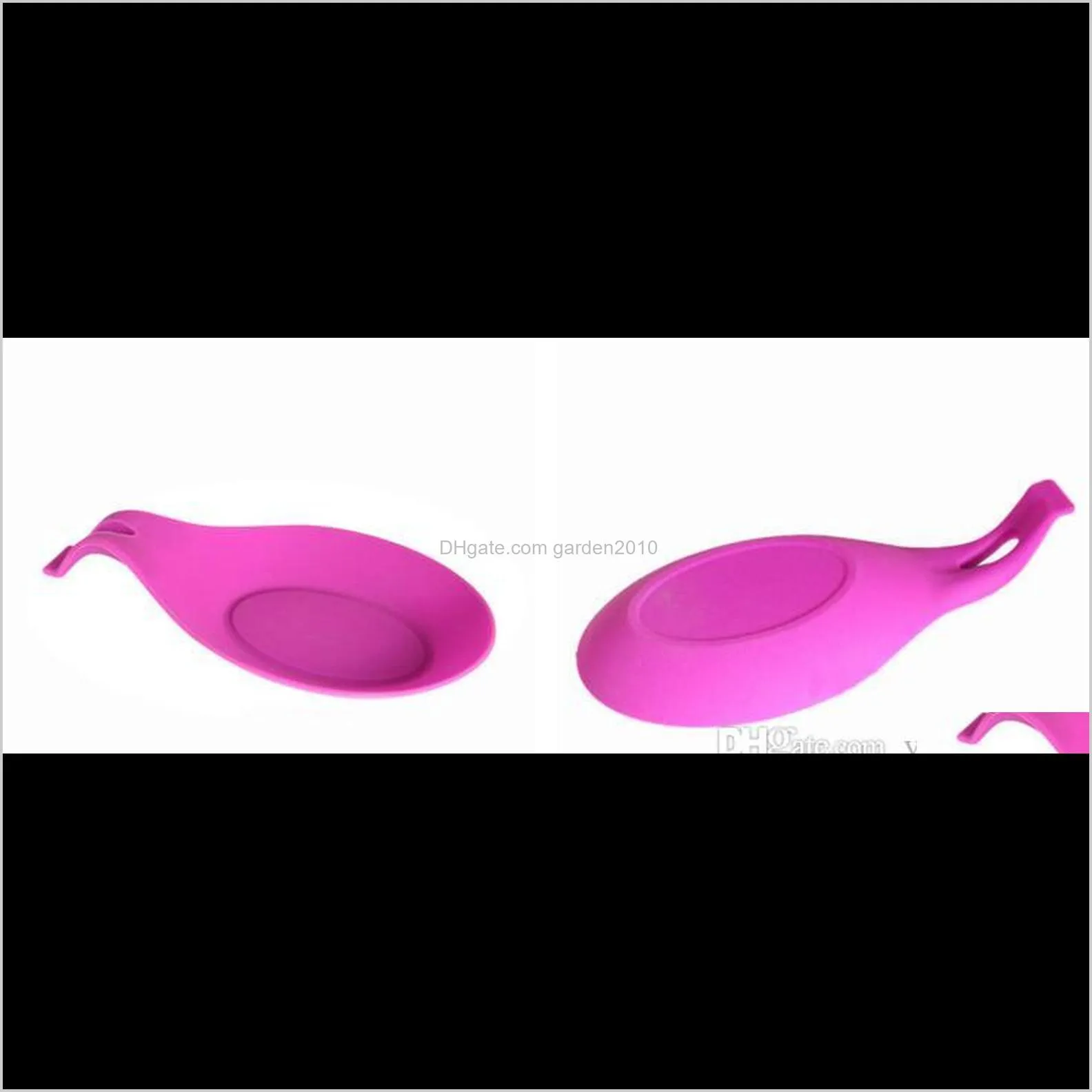 wholesale 600pcs/lot kitchen heat resistant silicone spoon rest utensil spatula holder kitchen tool