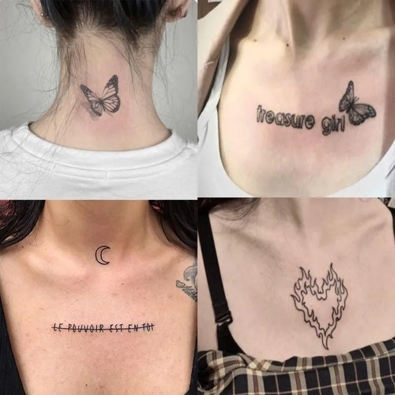 Tatuagem temporária à prova dwaterproof água adesivos de bloqueio do  coração anjo bonito bruxa cruz suco tatuagem adesivos na moda legal falsa  tatuagem para mulher - AliExpress