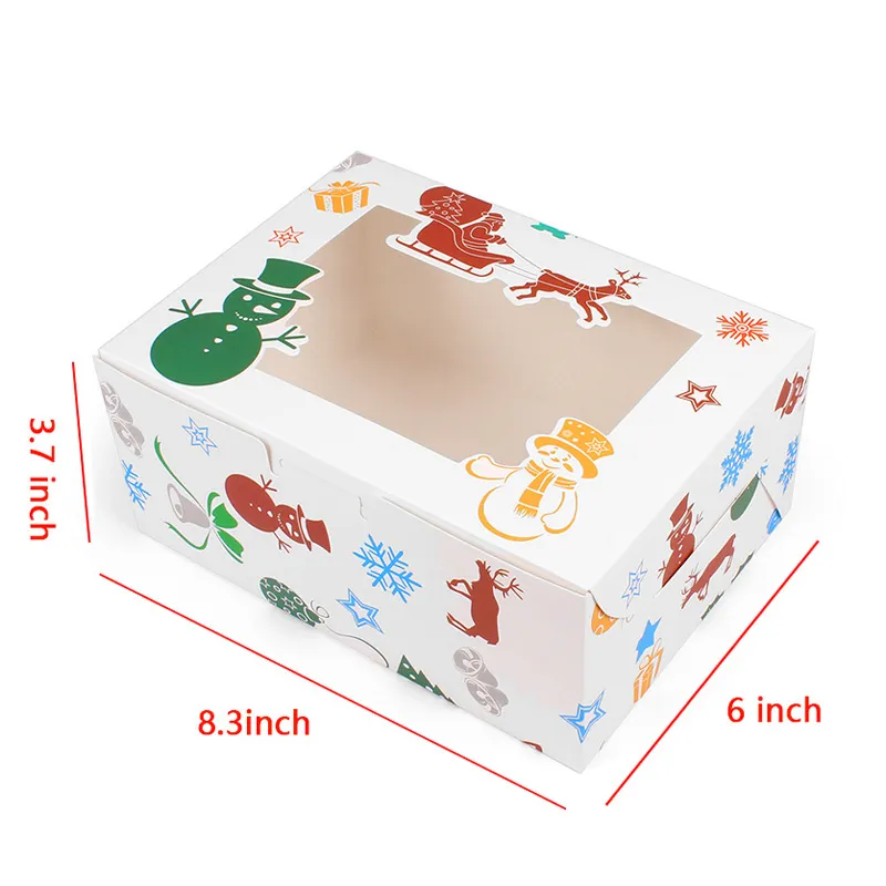 20 Scatole Regalo Di Natale In Carta Con Motivi: Orso, Renna, Albero, Luna - 14x10x2.8 Cm Con 60 Adesivi Trasparenti