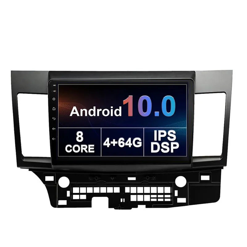 Auto-DVD-Player für Mitsubishi Lancer 2007–2015 mit GPS-Navigationssystem, WLAN, 4 G, Android, 10-Zoll-Touchscreen