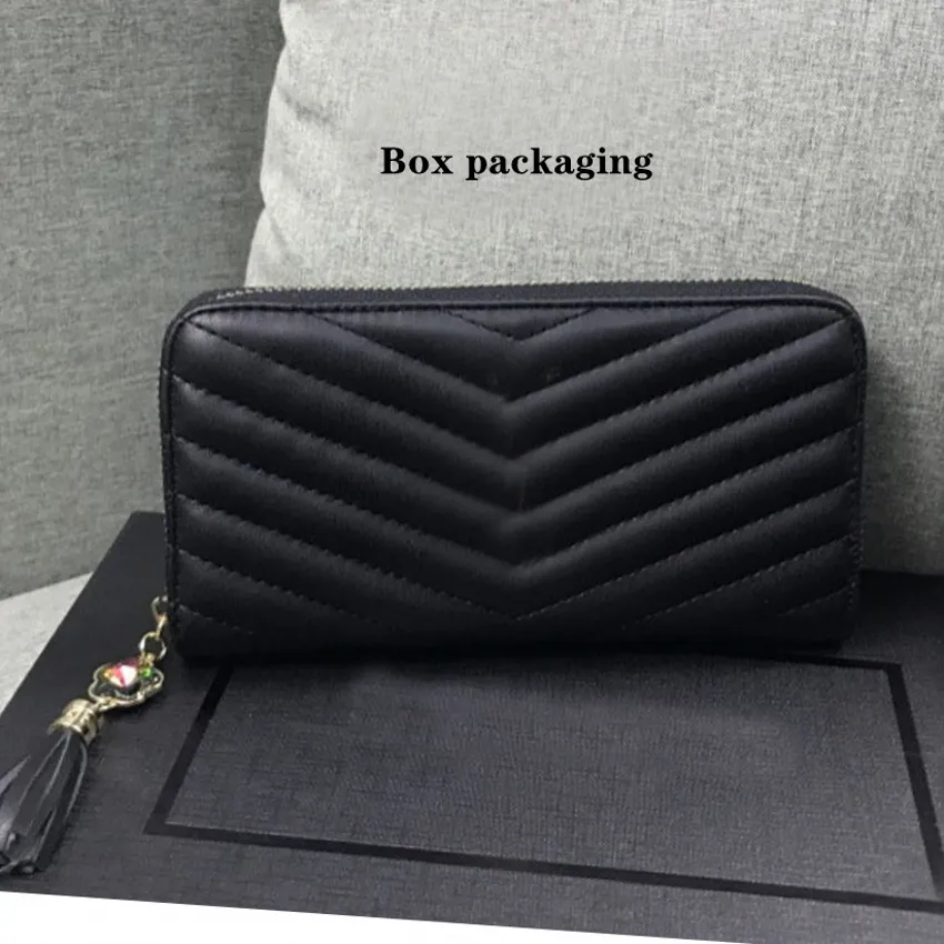 2021 luxe ontwerpers klassieke portemonnee met doos hoge kwaliteit dame handtas flip clutch bag groothandel # 405