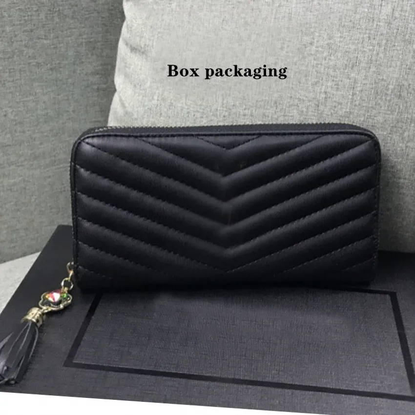 2023 Luxury Designers Classic Plånbok med låda Högkvalitativ Lady Handbag Flip Clutch Bag Wholesale 405