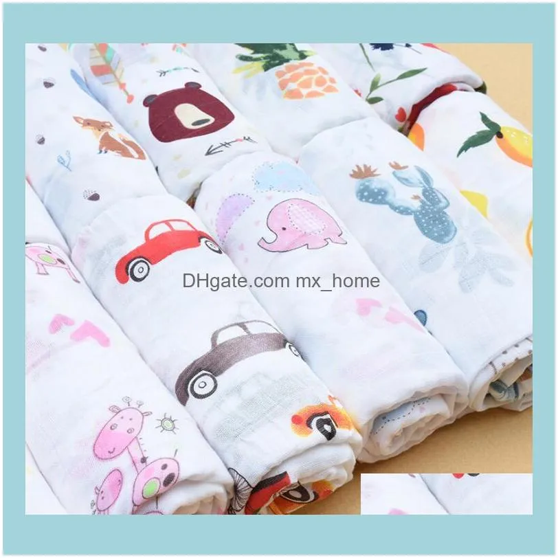 Infant Blanket Breathable Lemon Fruit Animal Swaddle Soft Bath Wrap Baby Bathroom Towels Robes YL698