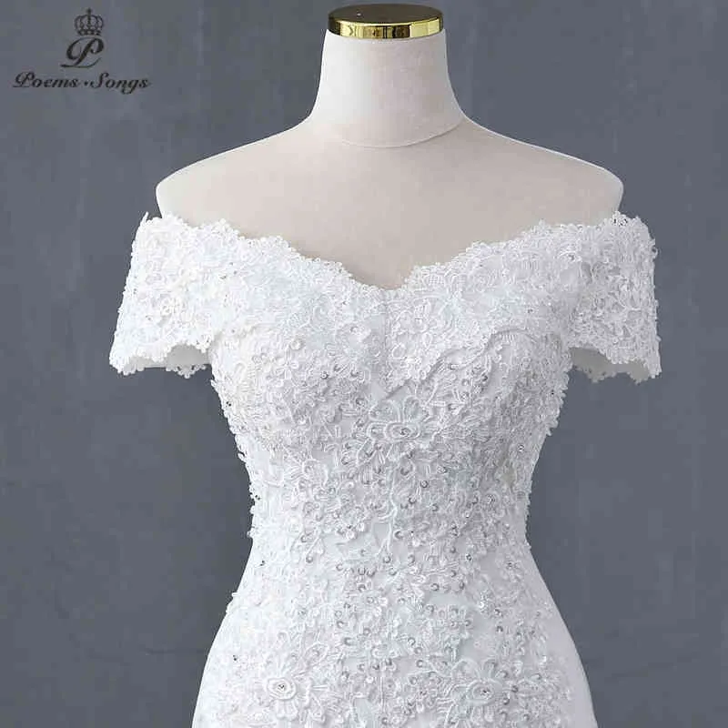 Sweetheart Boat neck style mermaid wedding dress wedding gowns marriage bride dress vestidos de novia robe de mariee white dress H0105