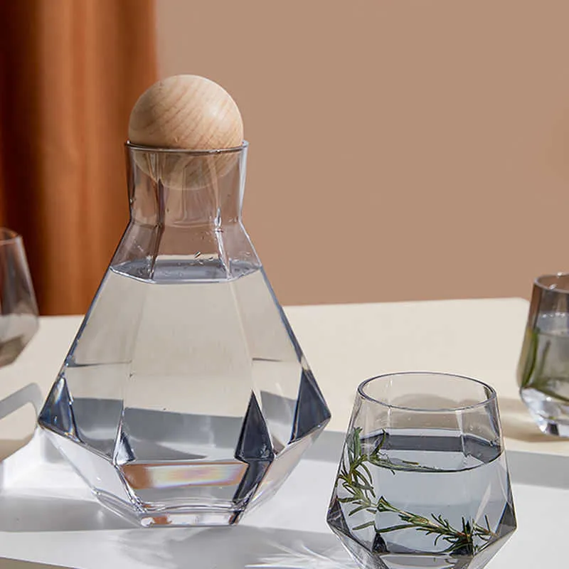 Bouteille d'eau en cristal pour boisson, bouilloire en plastique