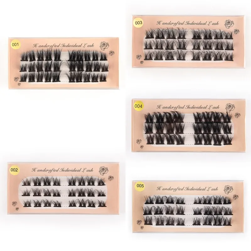 Meisjes Professionele Make-up Single Cluster Eyelashes Graft False Eye Washes Segmented Gemengde Lash