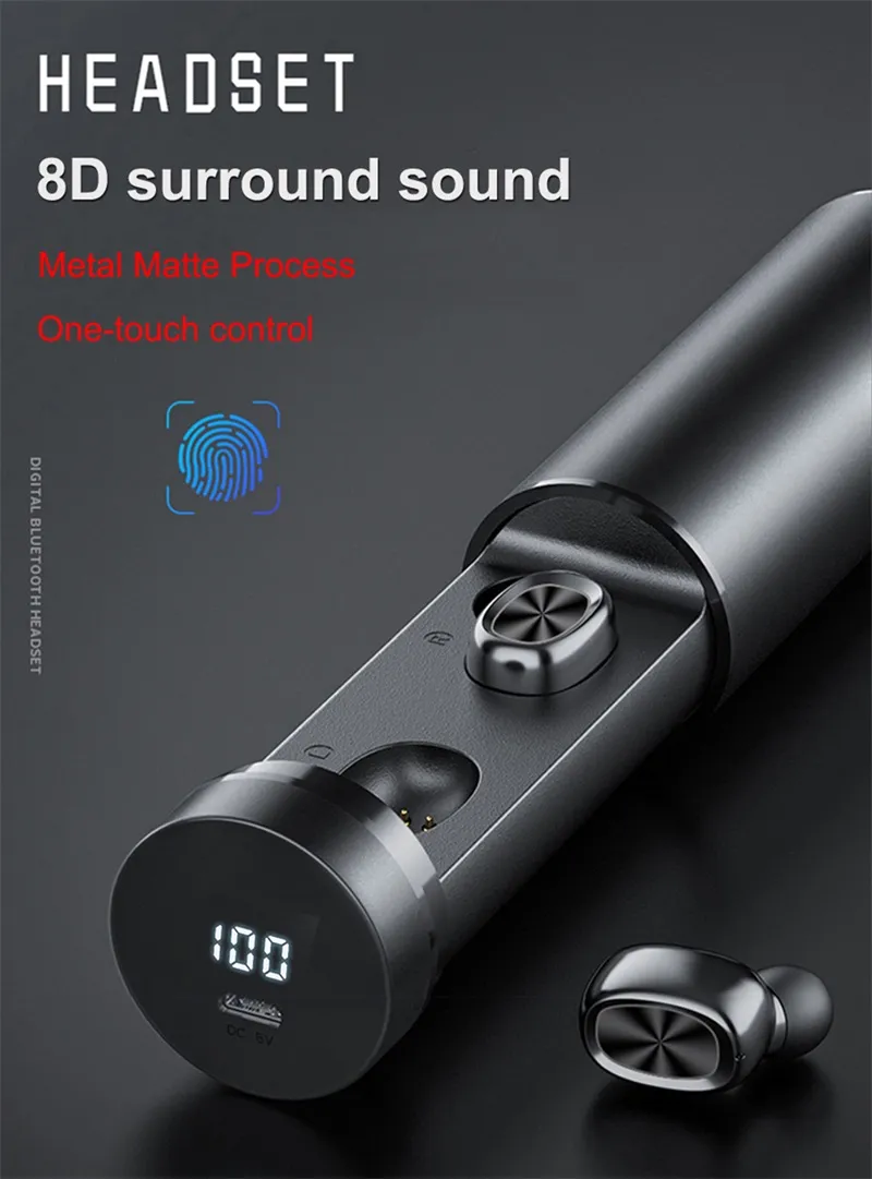 B9 TWS Bluetooth hörlurar Trådlös hörlurar 8D HiFi Sport med mikrofon Earbuds Gaming Music Headset Headphone Smartphone 30PCS