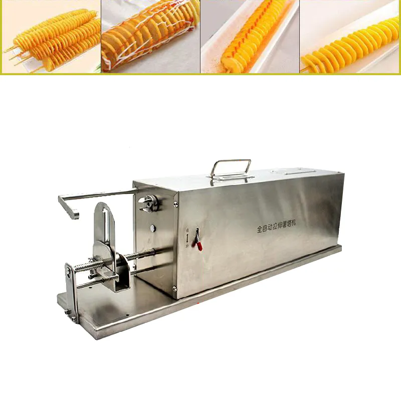 220V Commercial Electric Potato Spiral Tail Cutter Machine Twisted