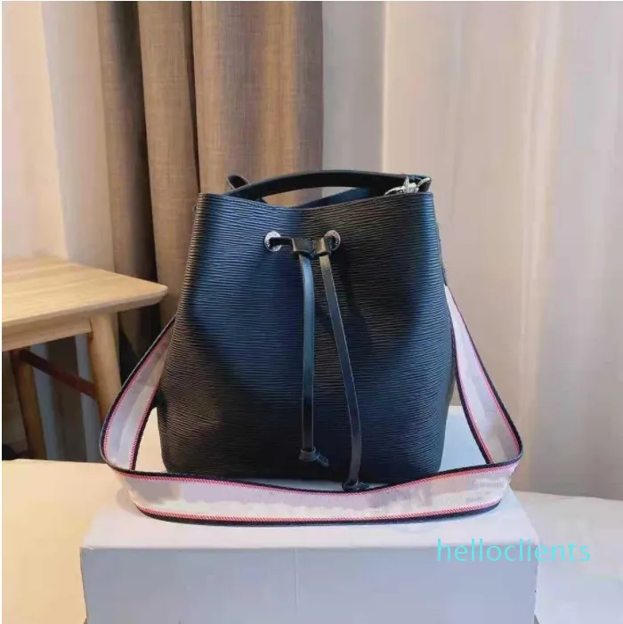 Alta qualidade designer de luxo feminino balde bolsas de ombro crossbody bolsas de couro genuíno bolsas de couro ajustável moda