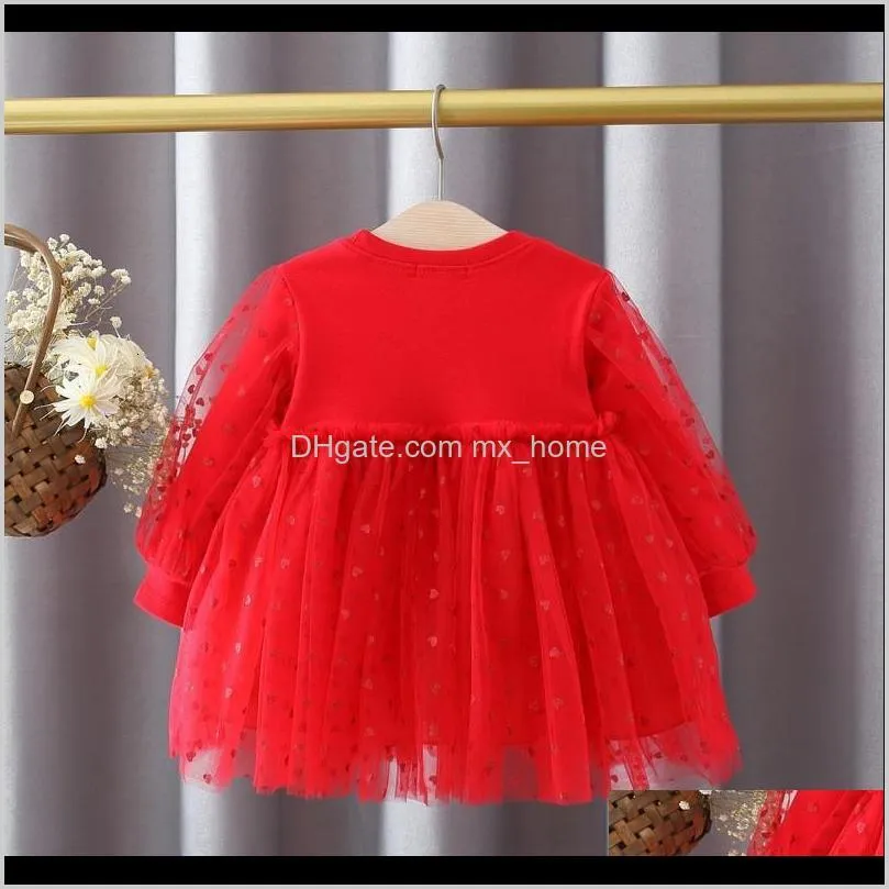 2021 new spring newborn girl`s one year birthday for baby girls clothes princess love party tutu es m9ri
