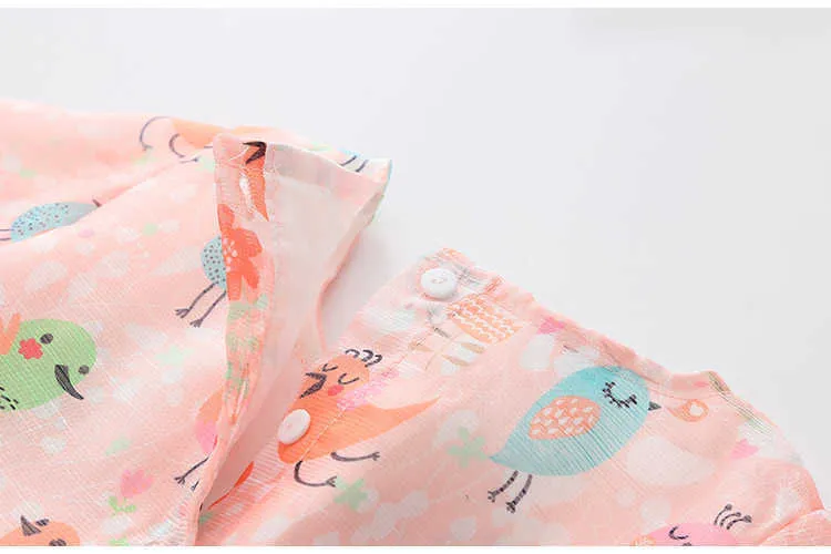  Hot Summer 2 3 4 5 6 7 8 Year weet Cute Print Short Half Middle Flare Trumpet Sleeve Thin Baby Kids Blouse Girl Dress Shirt (21)